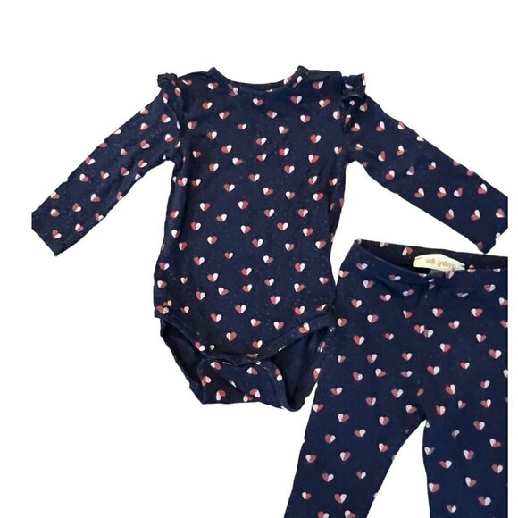 Soft Gallery Fifi Heartly Print Bodysuit &  Paula Leggings Bamboo Size 6 Months - Picture 3 of 5